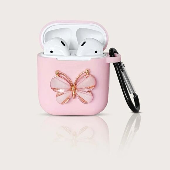 3/$25❗️Silicone Crystal Butterfly AirPods Case 1/2 Generation - Picture 2 of 4
